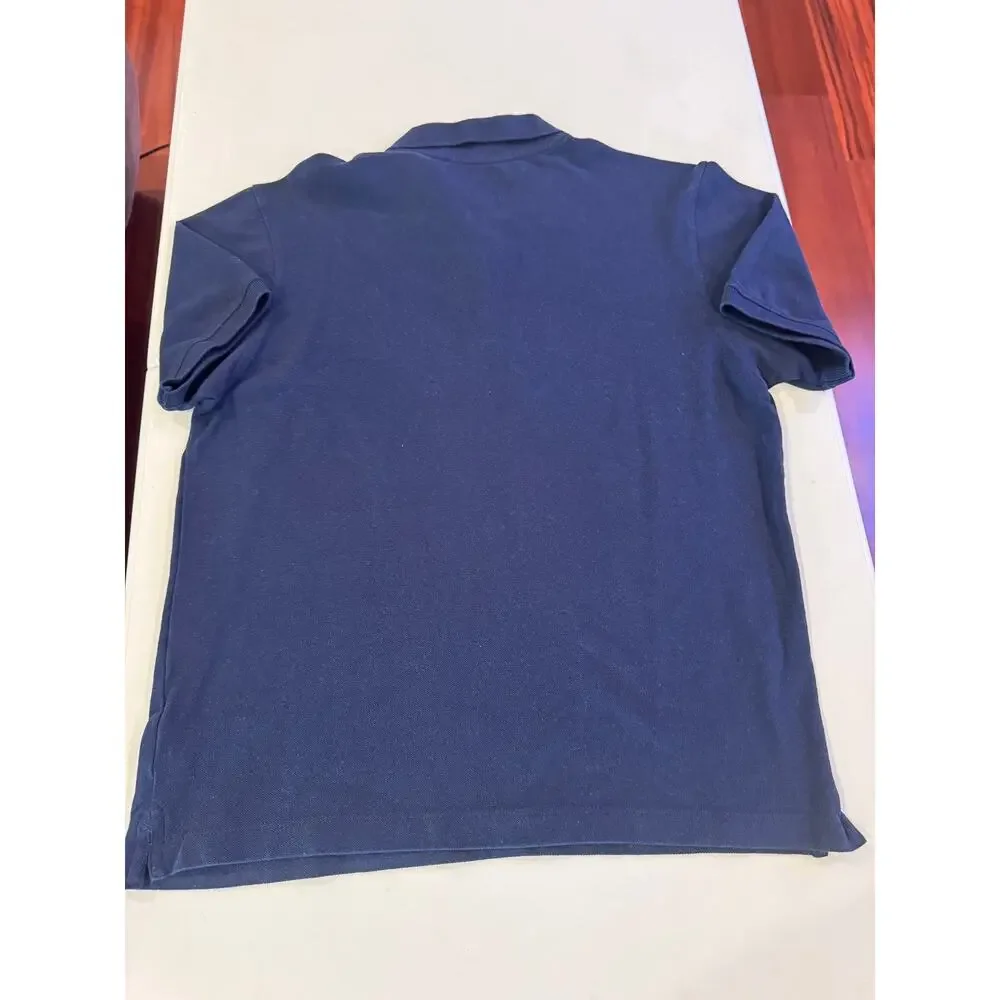 Navy blue Banana Republic organic cotton pique polo shirt size M